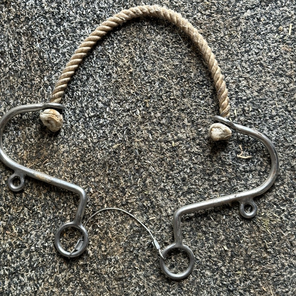 Stainless Steel Horse Bit with Rope